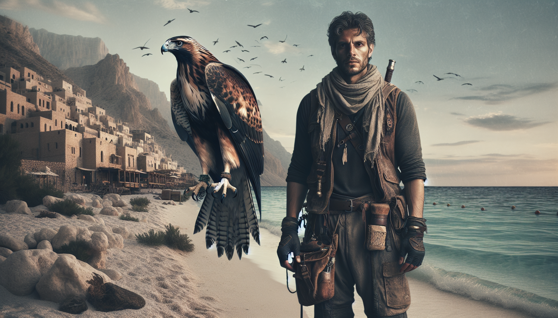 Strange creatures emerge from the ocean near the sanctuary's shoreline.