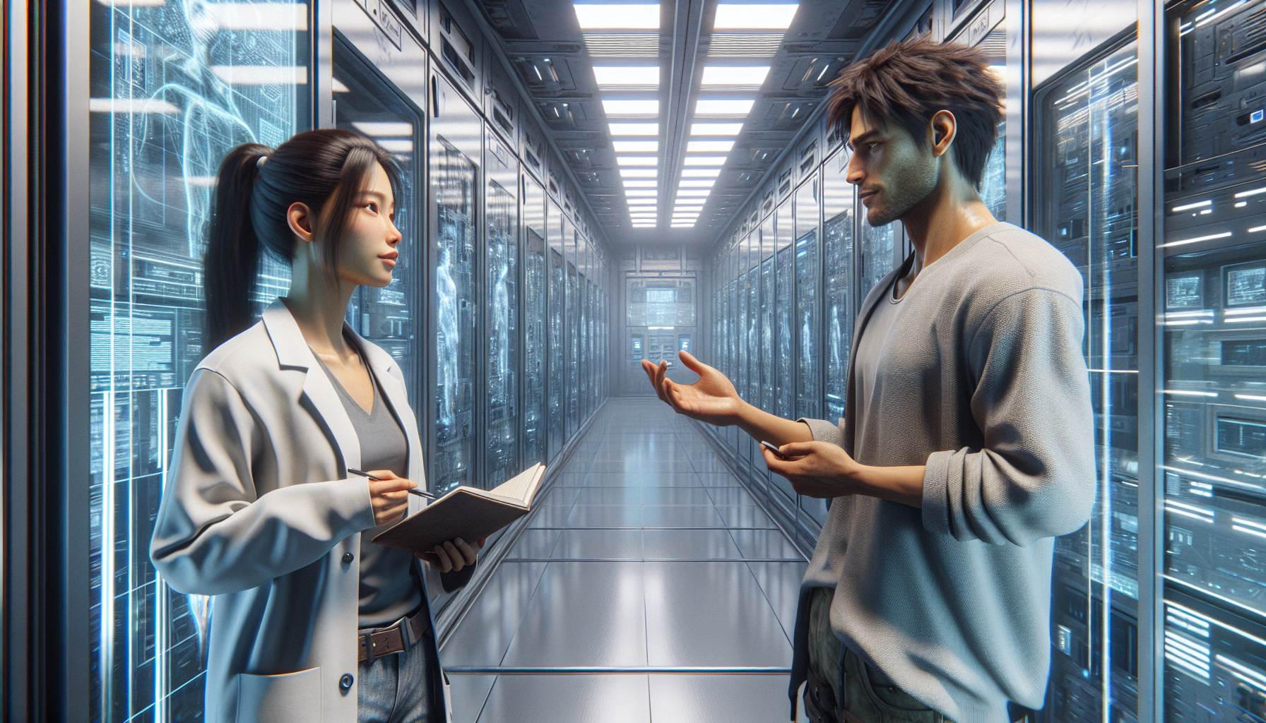 Aria shares her fragmented memories with Zeke, who looks concerned.