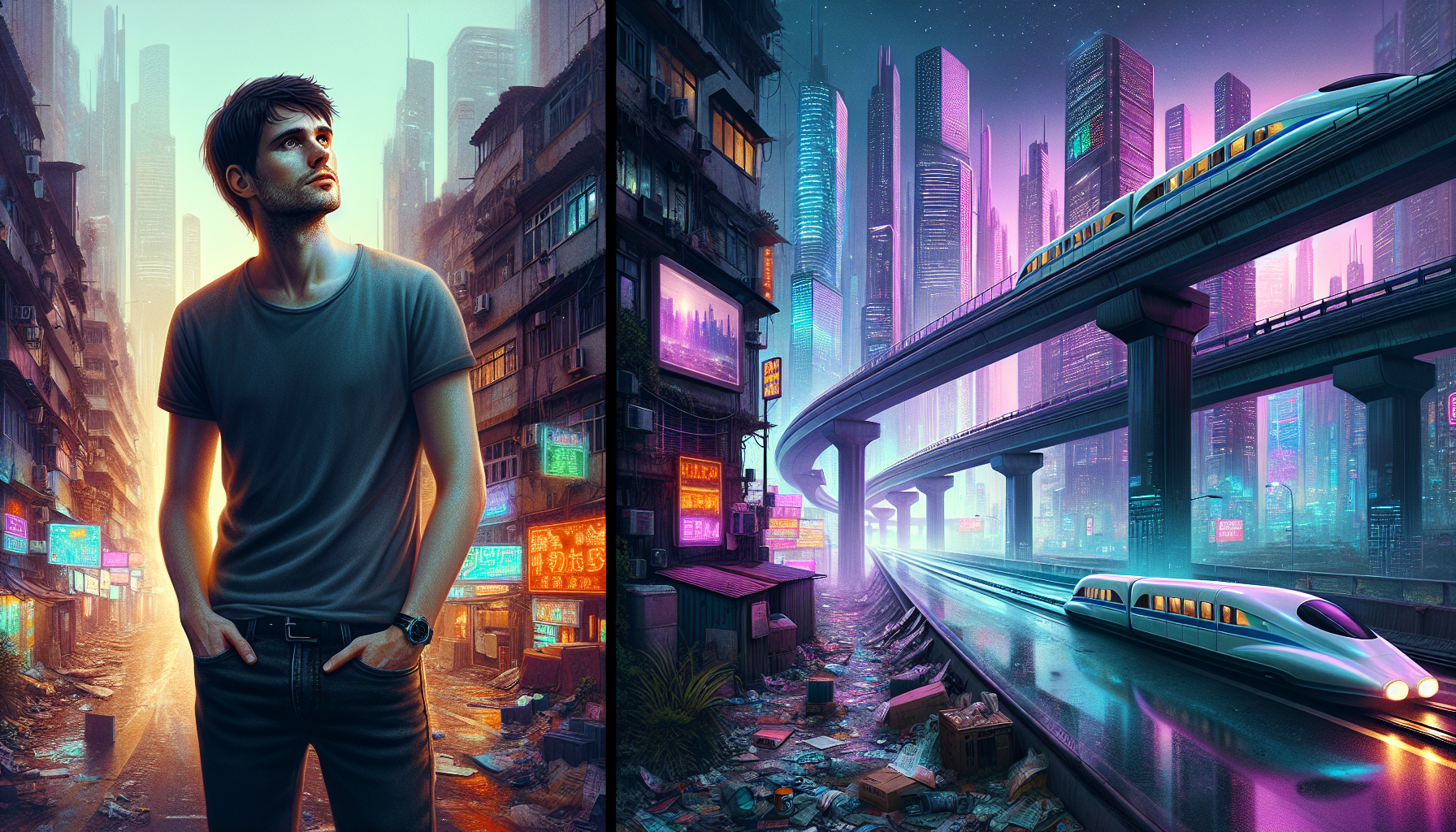 Daniel gazes up at the night sky, feeling the boundaries between his two worlds dissolve and realizing the grand tapestry of his existence.