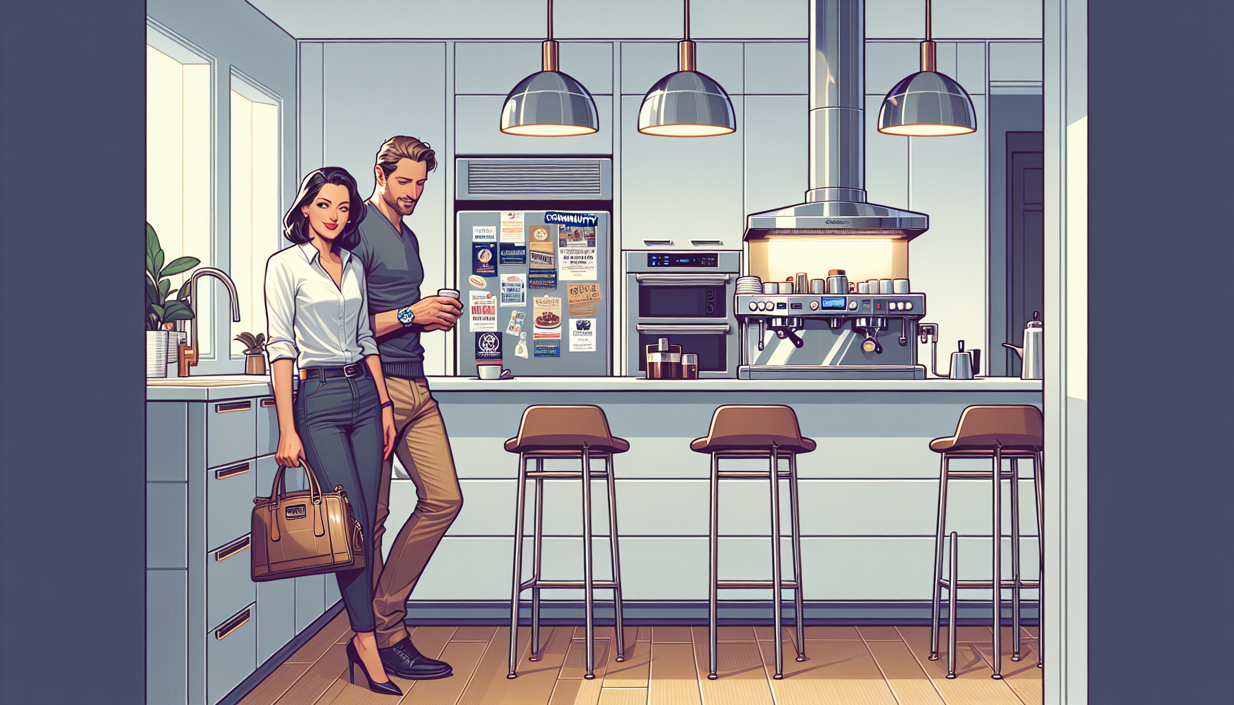 Flashback to Zoe and Alex's first meeting in the communal kitchen over a troublesome espresso machine.