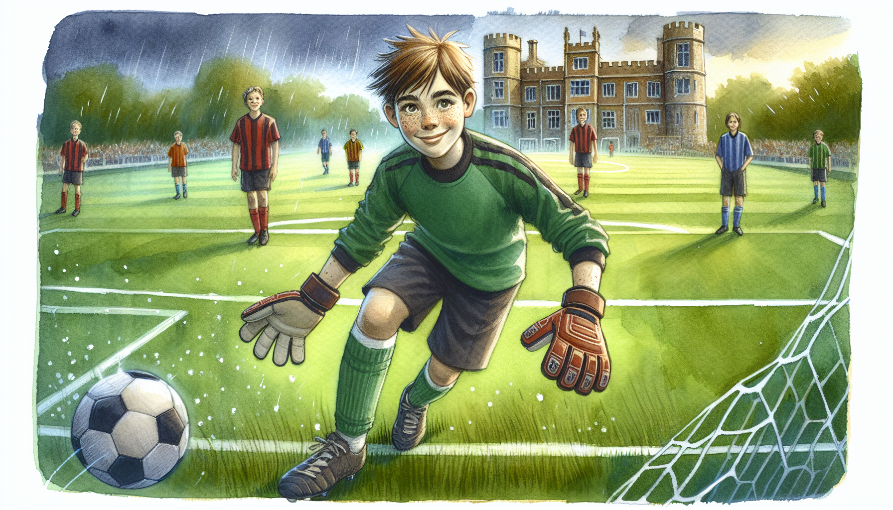 Oliver makes spectacular saves during practice, impressing everyone.