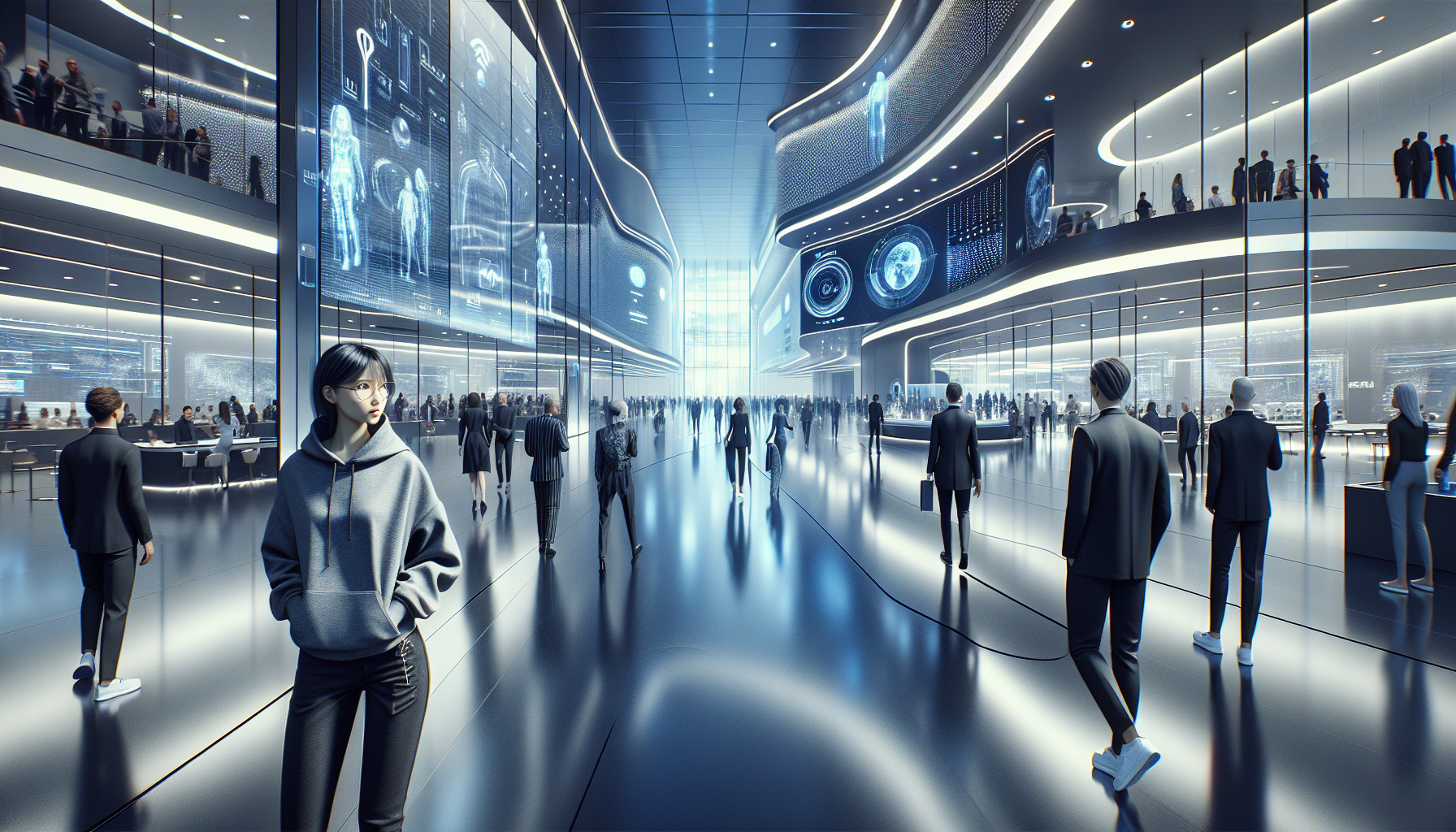 Zoe and Void handshake, AR glasses flashing a new clue leading to a VR hub.