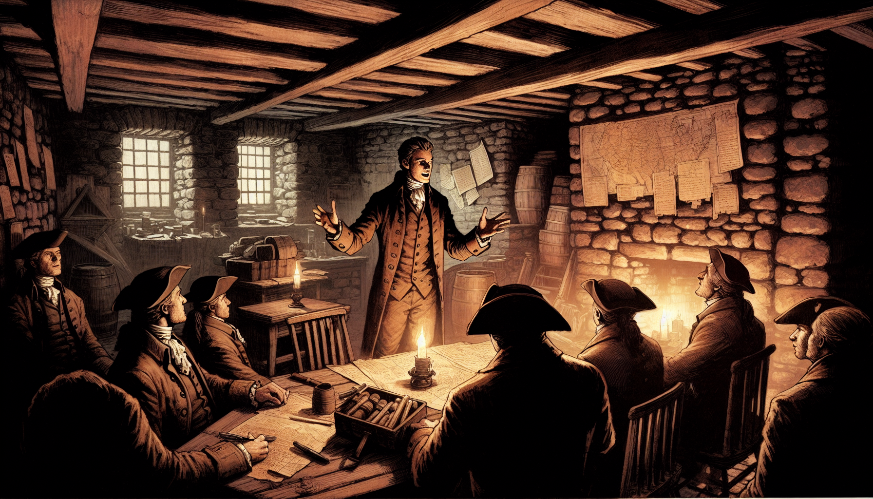 Benjamin passionately argues against an assassination in front of the Liberty Shadows