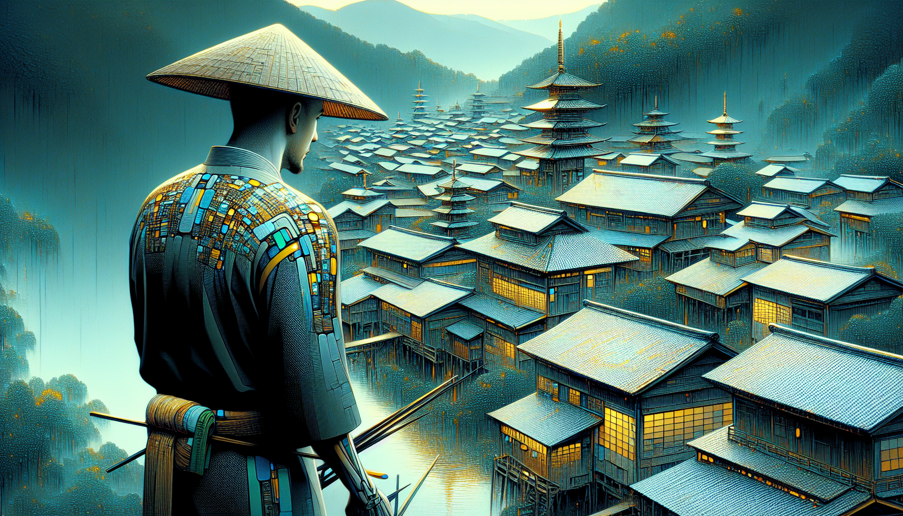 Hiroshi Nakamura observing local artisans working in Takayama village.